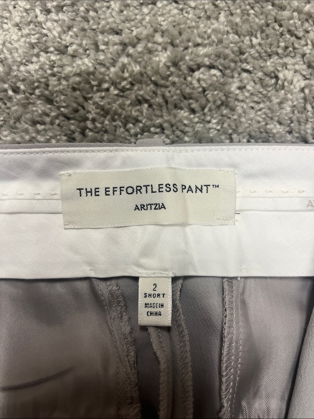 Aritzia The Effortless Pant - Light Gray